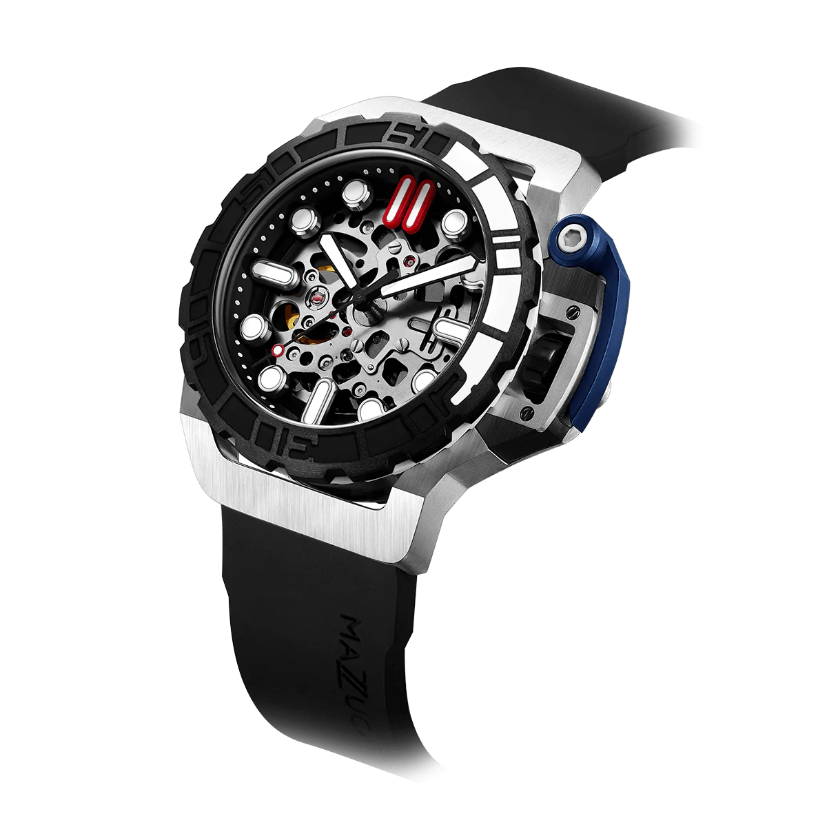CEAS MAZZUCATO RIM SUB DIVE_AUTOMATIC_CUREA EASY SPRING BAR_DIAMETRU 42 MM_CULOARE NEGRU CU ALB