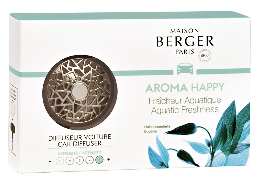 SET ODORIZANT MASINA BERGER AROMA HAPPY FRAICHEUR AQUATIQUE + REZERVA CERAMICA