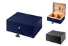 HUMIDOR CASETI PARIS. ALBASTRU ÎNCHIS LUCIOS 36.8X27.7X16.6 CM