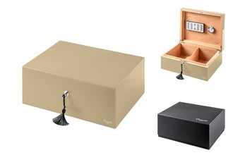 HUMIDOR CASETI PARIS. GRI BEJ LUCIOS 36.8X27.7X16.6 CM