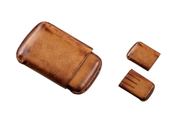 ETUI TRABUC ANGELO 3S. PIELE MARO . 14 CM