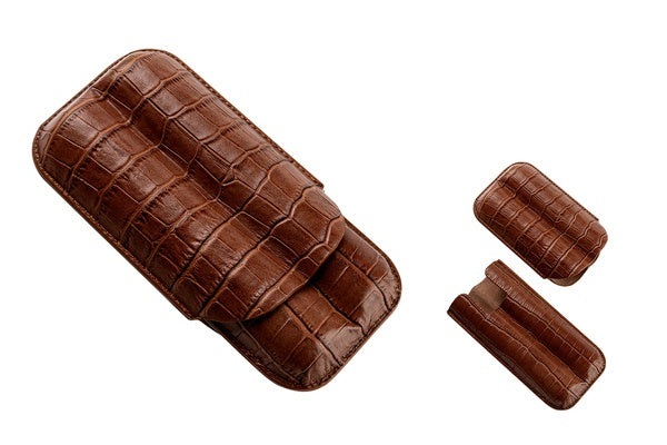 ETUI TRABUC ANGELO 2S MARO CROCO 16CM/2.5CM. CUTIE CADOU