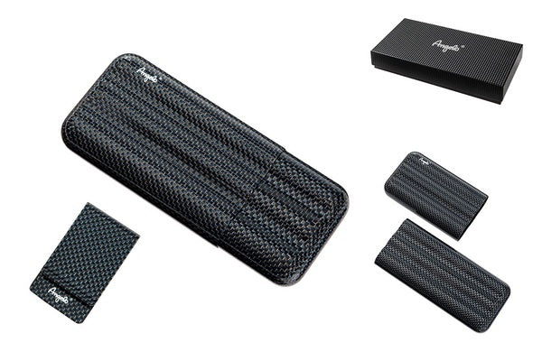 ETUI TRABUC ANGELO 3S CARBON ALBASTRU CU CLESTE PENTRU BANI