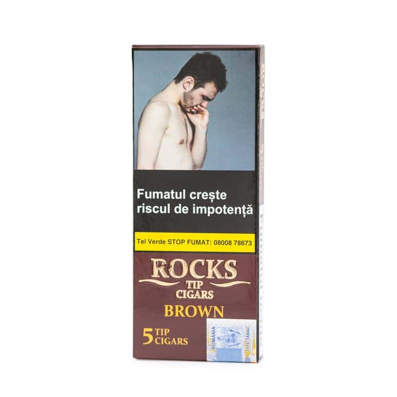 ROCKS TIP CHOCOLATE(BROWN) 5 CIGARS