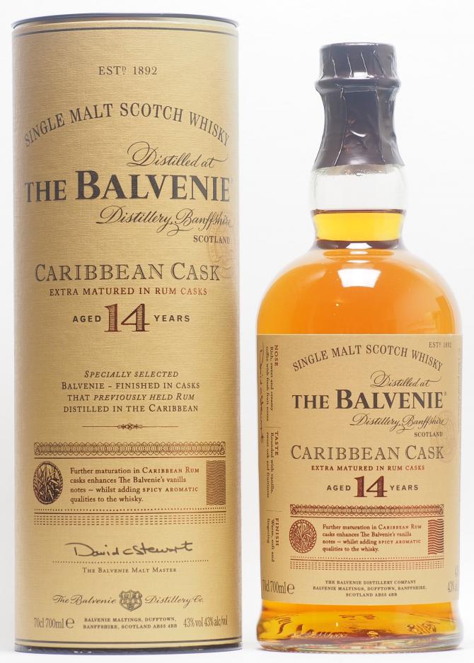 BALVENIE 14 YO CARIBBEAN CASK 70 CL 43%
