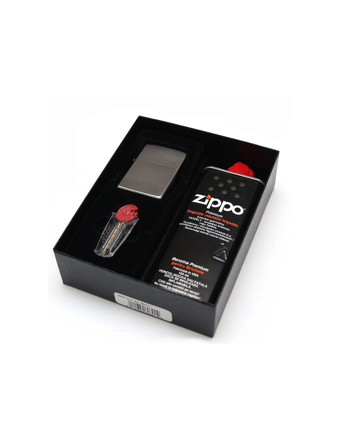 SET CADOU ZIPPO ( BRICHETA +BENZINA+PIATRA)