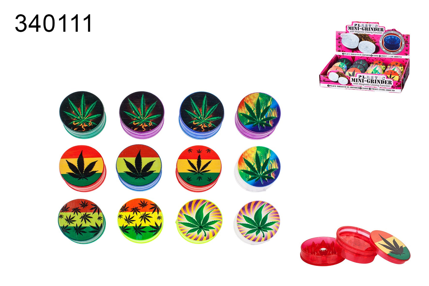 GRINDER DREAMLINER PLASTIC 6 CULORI - 340111