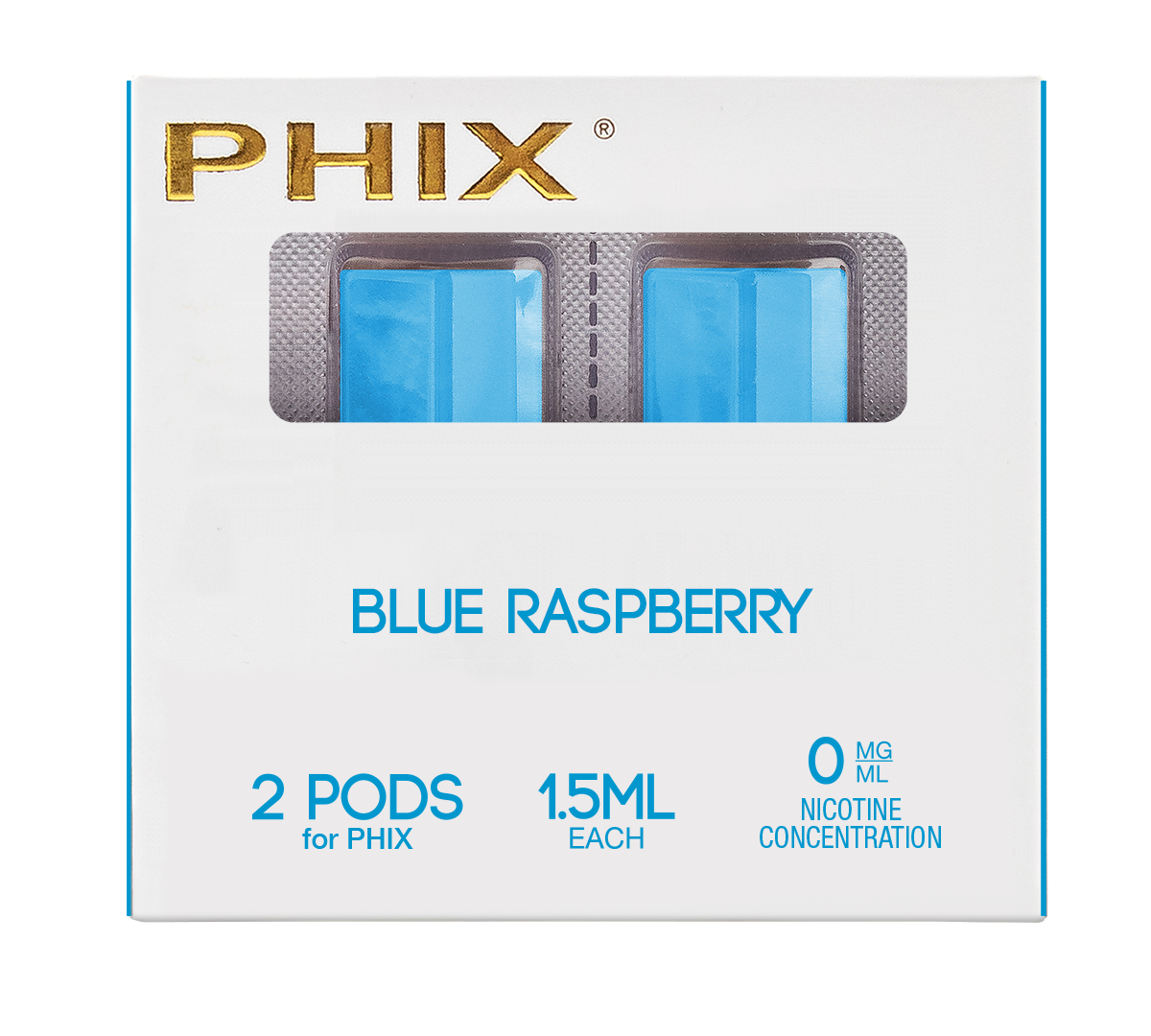 Phix PODS 2 PACK ( 2x 1.5 ml ) 0 MG Blue Raspberry