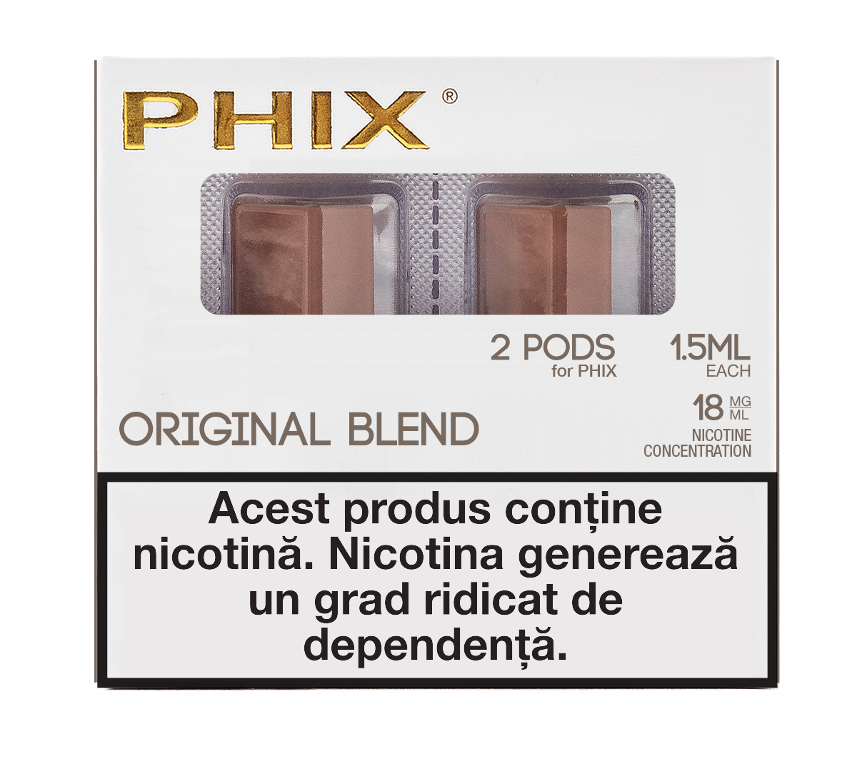 PHIX PODS 2 PACK ( 2X 1.5 ML ) 18 MG ORIGINAL BLEND
