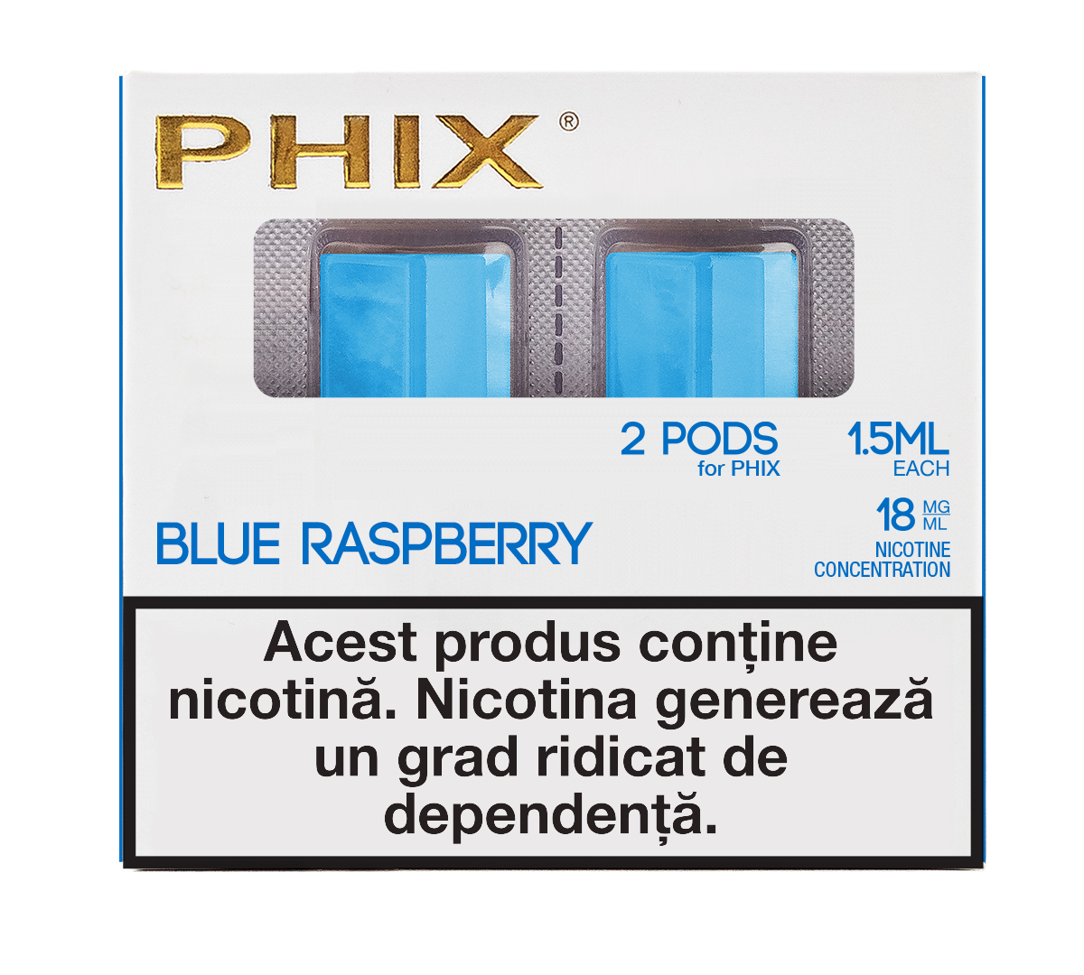 Phix PODS 2 PACK ( 2x 1.5 ml ) 18 MG Blue Raspberry