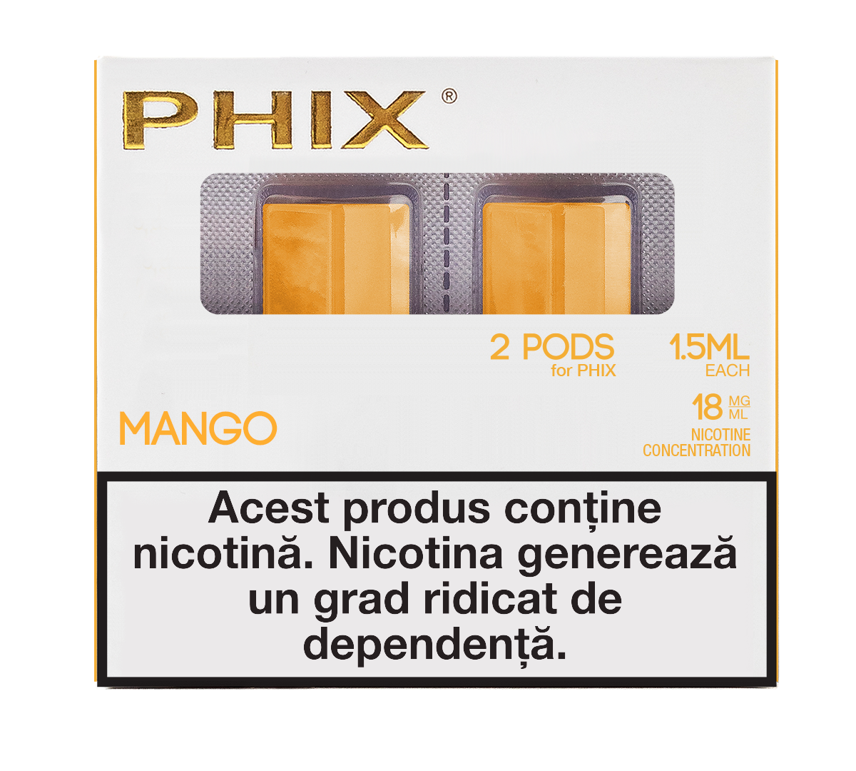 Phix PODS 2 PACK ( 2x 1.5 ml ) 18 MG Mango