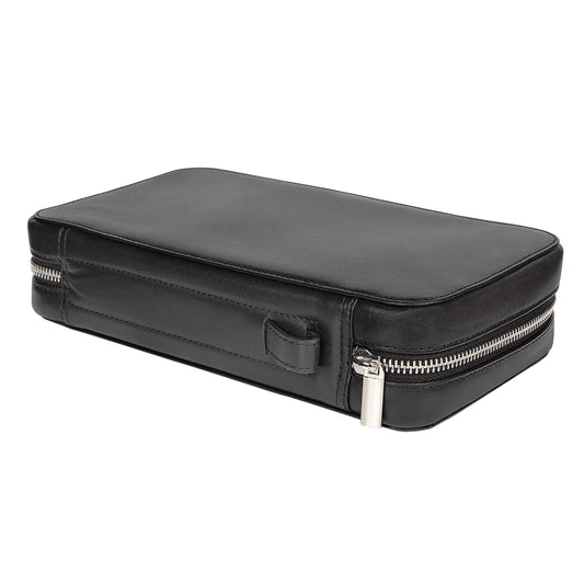 TRAVEL HUMIDOR SET_PIELE_NEGRU