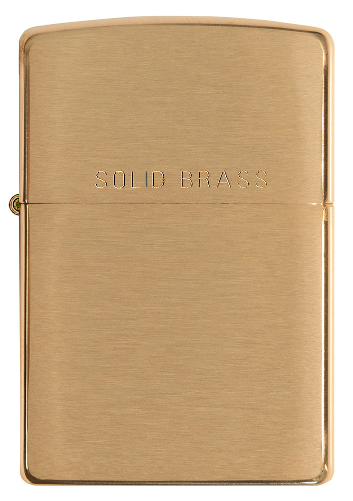 204/BRUSHED BRASS W/SOLID BRASS ENGRAVED (BRICHETA ZIPPO)