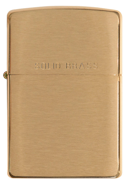 204/BRUSHED BRASS W/SOLID BRASS ENGRAVED (BRICHETA ZIPPO)