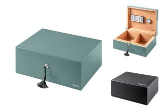 HUMIDOR CASETI PARIS  PETROL DESCHIS  LUCIOS 36.8X27.7X16.6 CM