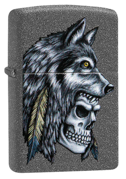 WOLF SKULL FEATHER DESIGN 29863