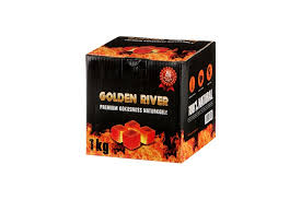 CARBUNE NARGHILEA GOLDEN RIVER  COCOS NUT 1KG_ CUBES_ 26X26X27
