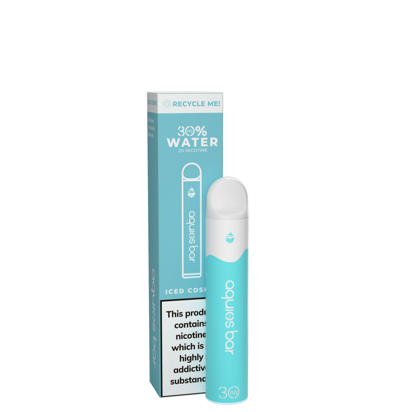 AQUIOS DISPOSABLE 2 ML RECYCABLE 20 MG ICED COSMIC