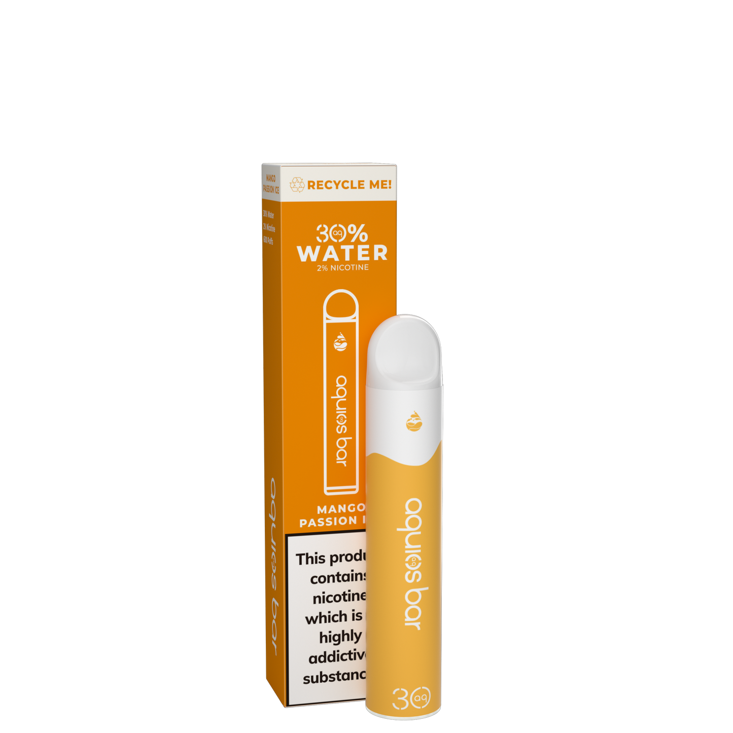 AQUIOS DISPOSABLE 2 ML RECYCABLE 20 MG MANGO PASSION ICE