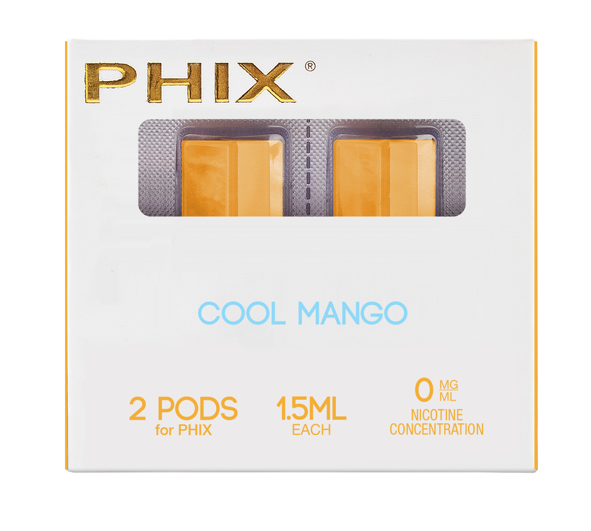 Phix PODS 2 PACK ( 2x 1.5 ml ) 0 MG Cool Mango
