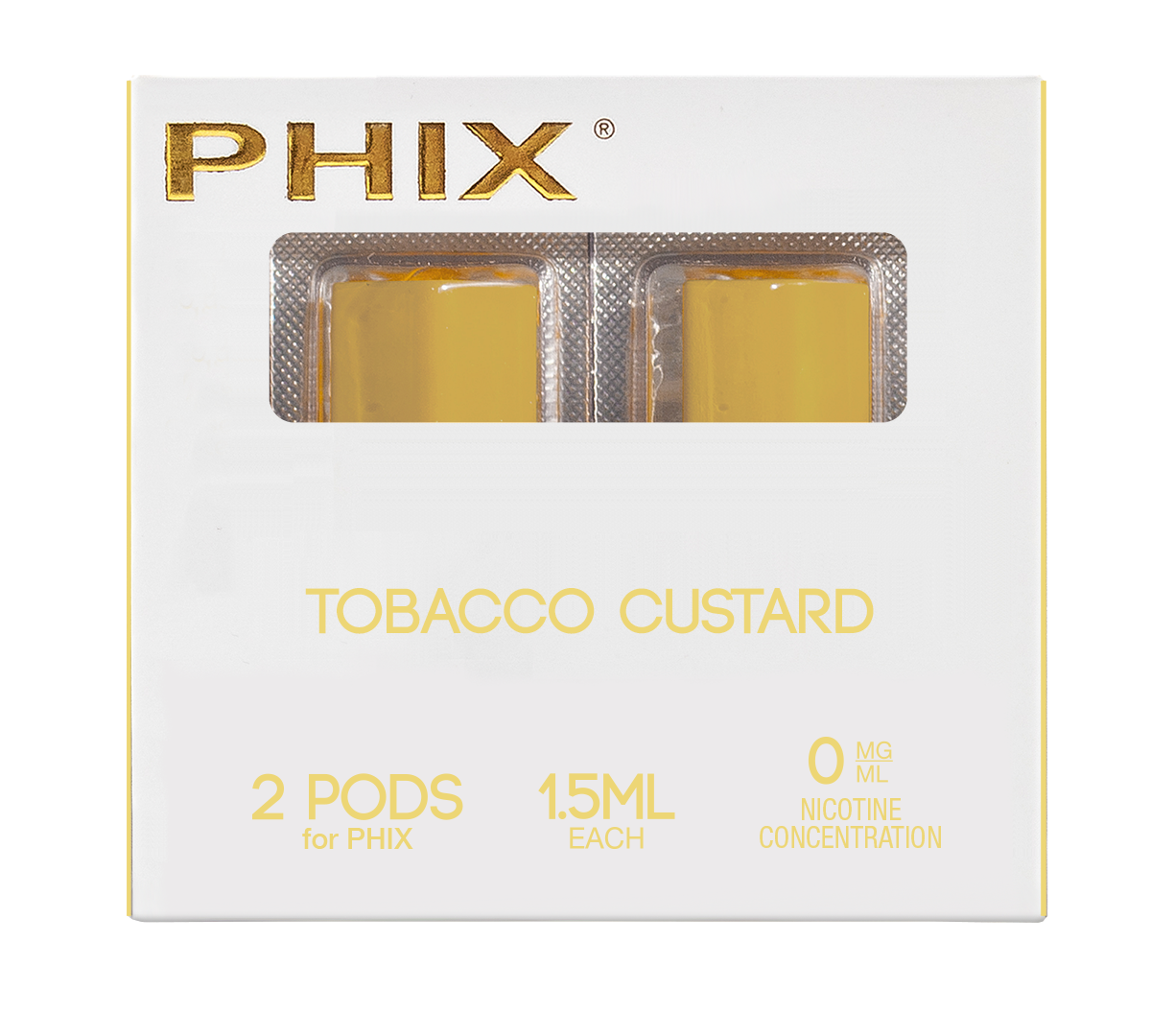 Phix PODS 2 PACK ( 2x 1.5 ml ) 0 MG Custard Tobacco