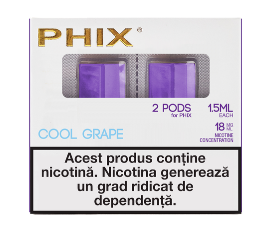PHIX PODS 2 PACK ( 2X 1.5 ML ) 18 MG COOL GRAPE