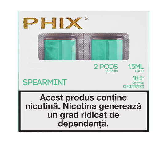 Phix PODS 2 PACK ( 2x 1.5 ml ) 18 MG Spearmint