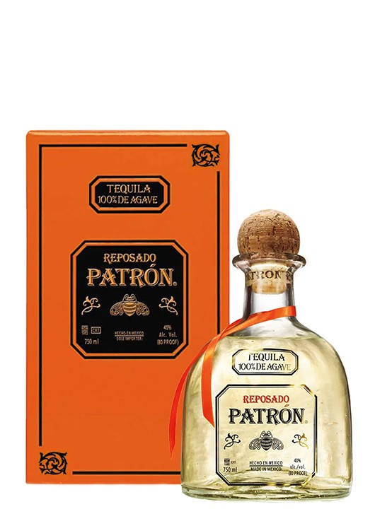 TEQUILA PATRON REPOSADO +GB 40% 70CL