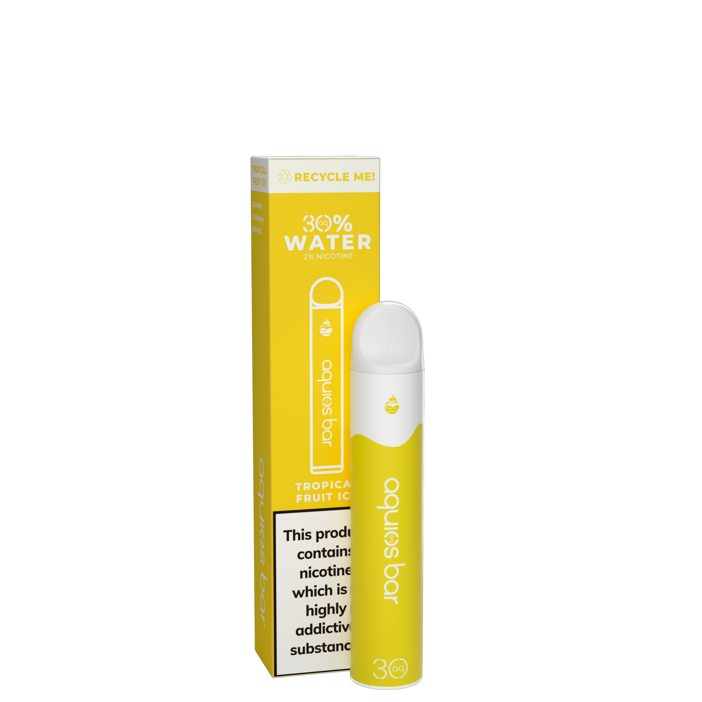AQUIOS DISPOSABLE 2 ML RECYCABLE 20 MG TROPICAL FRUIT ICE