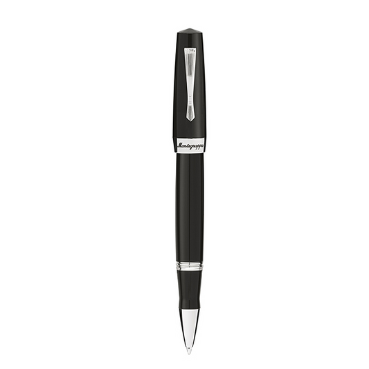 ROLER ELMO 02 MONTEGRAPPA DIN RASINA NEAGRA CU FINISAJ DIN OTEL INOXIDABIL