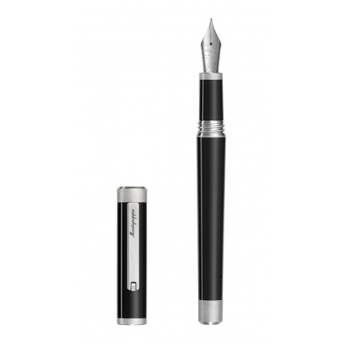 STILOU MONTEGRAPPA ZERO DIN RASINA NEAGRA CU FINISAJ DIN OTEL INOXIDABIL