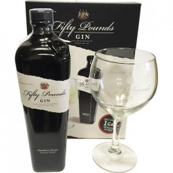 FIFTY POUNDS GIN 0.7L 43.5% + PAHARE
