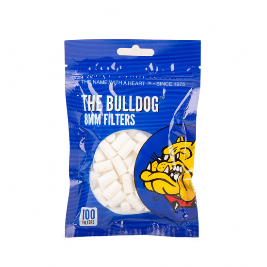 BULLDOG FILTRE 8MM BLUE 100 FILTRE (30BUC/CUT)